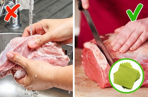 Миене на месо преди готвене