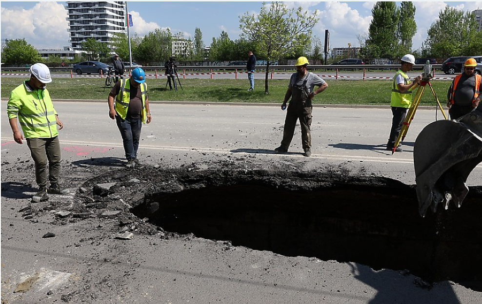 Възстановиха пропадналата част от Цариградско шосе заради метрото