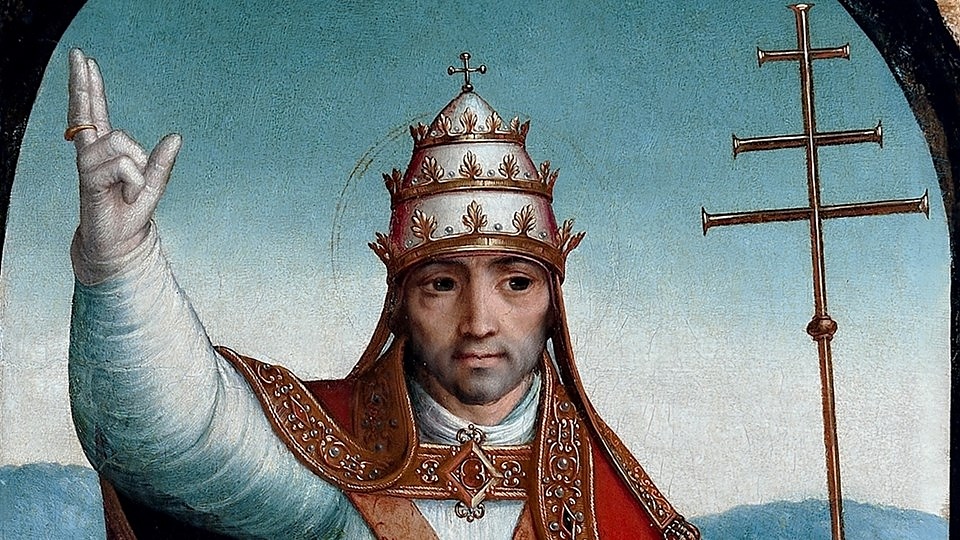 Част на чии мощи връщат светите братя Кирил и Методий на папа Адриан II в Рим през 867 г.?