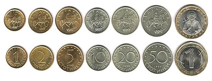 На всяка от монетите от 1 до 50 стотинки са изобразени по 12 звезди.