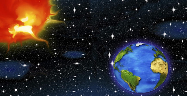 На какво разстояние приблизително се намира Земята от Слънцето?