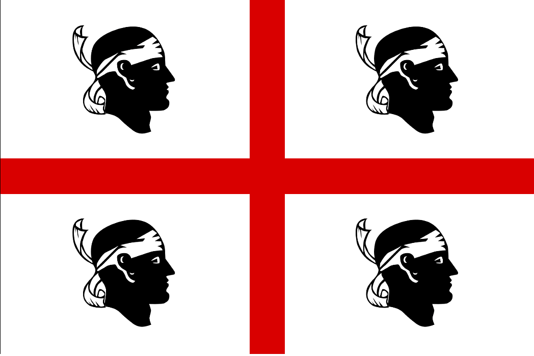 На флага на италианския остров Сардиния са изобразени четирима маври.