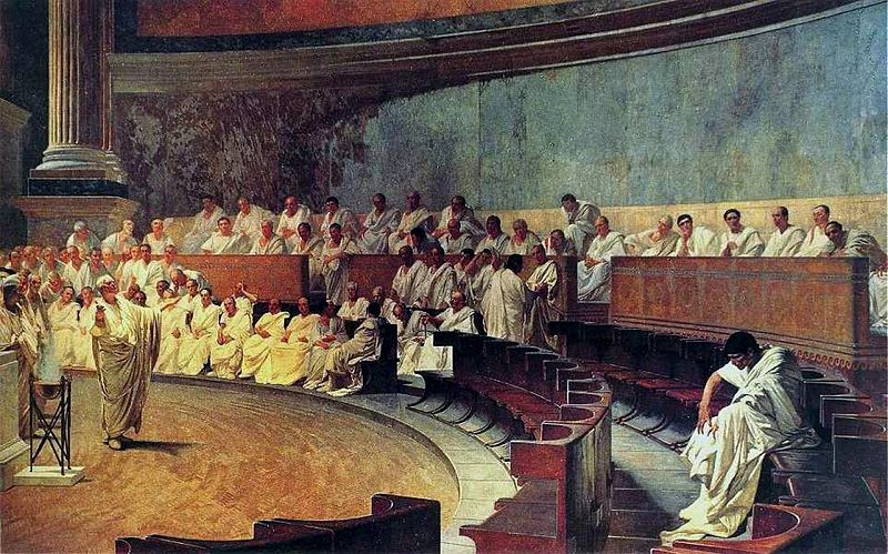 Цицерон произнася реч срещу Катилина